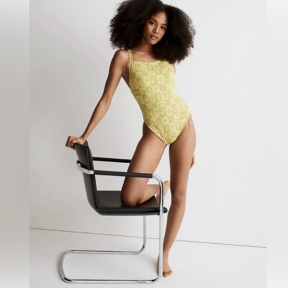 Madewell Olive Green One Piece Swimsuit - Picture 1 of 8